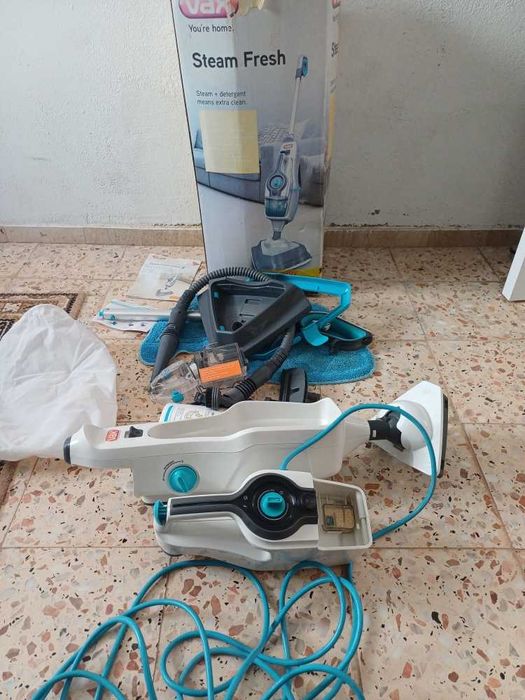 Limpador a Vapor / Vaporeta / Mopa a Vapor Vax (Rowenta) Steam Fresh Combi 2-em-1 S86-SF-C
