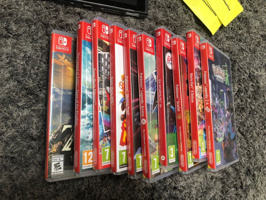 Nintendo Switch V2 + Jogos e Acessórios