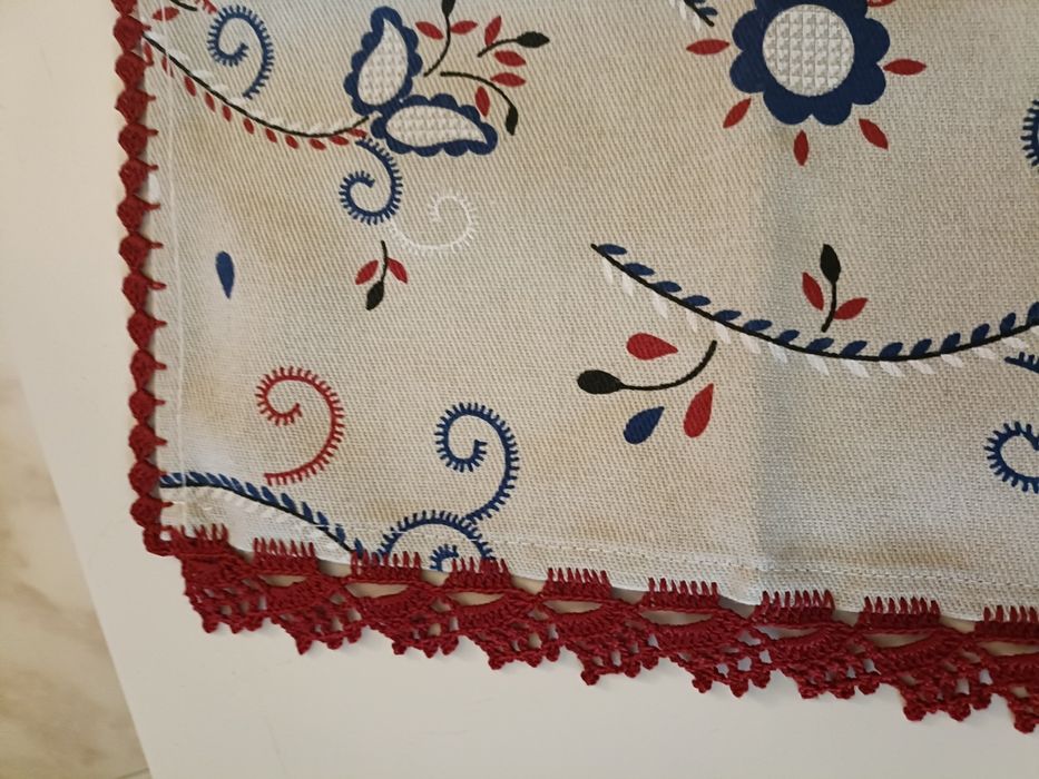 Pano de cozinha com crochet
