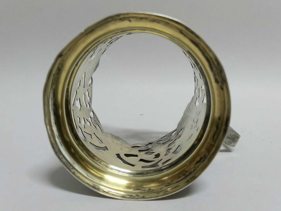 Podstakannik, uchwyt do szklanki, srebro 875, Rosja