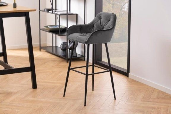 Hoker Brooke szary, welurowy wysoki 104 cm, jak nowy