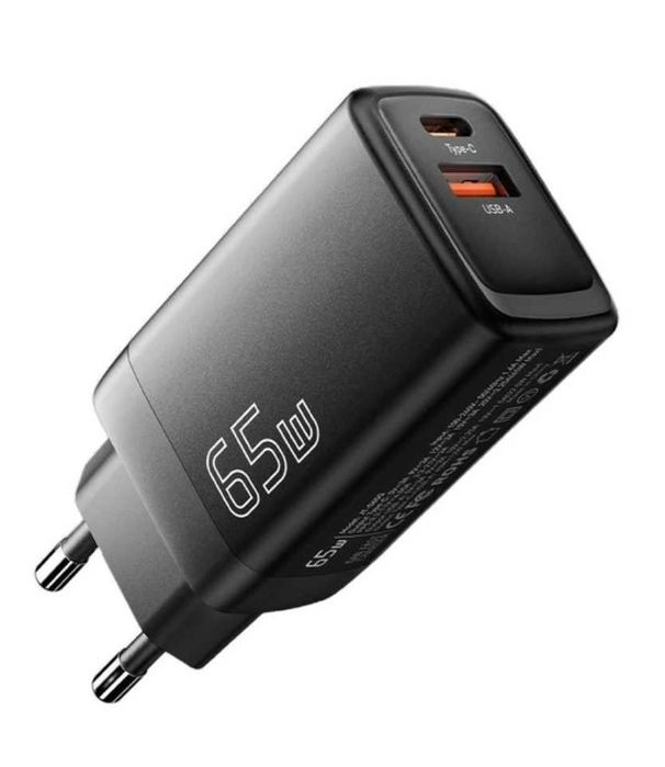 Мережевий зарядний пристрій Toocki 65W GaN USB+Type C