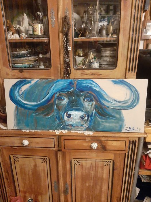 bawół obraz na płótnie olej