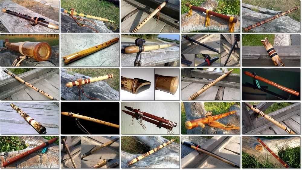 Flet indyjski BANSURI / etniczny / mały bas / tonacja D / 62cm