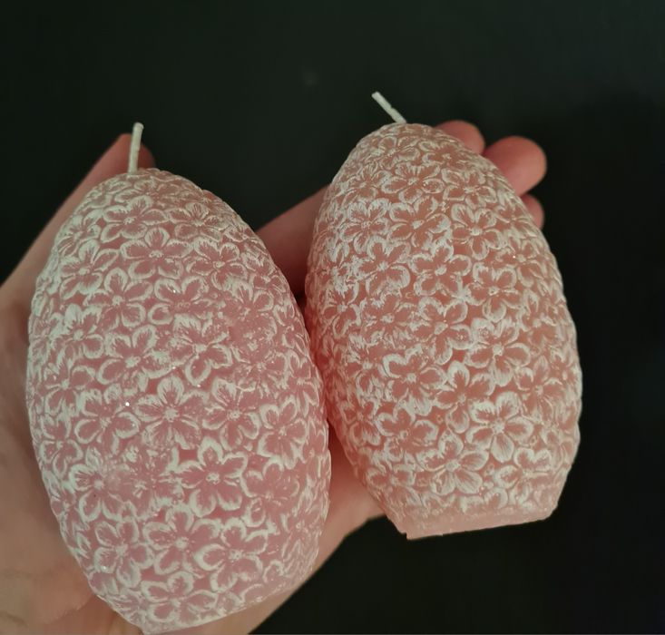 Świece Wielkanoc pisanki zając róż Home You Kik 3 szt. NOWE