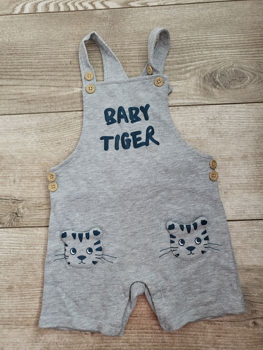 Bawełniane ogrodniczki krótkie spodenki rozm.92