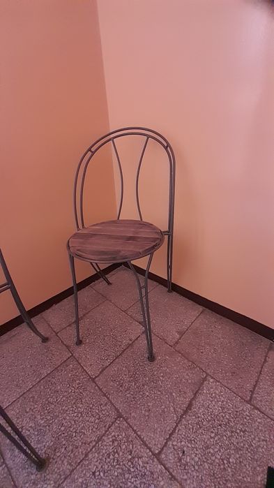 Krzesło ogrodowe  , metalowe ,drewno, 2 szt