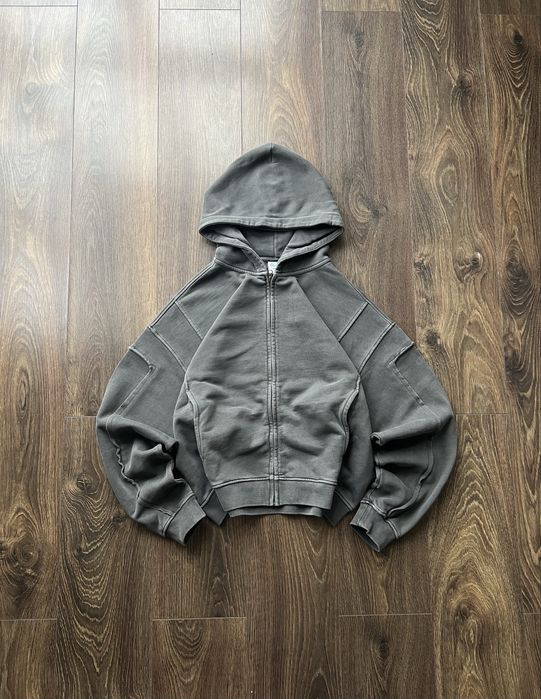 Зіп Худі Boxy Fit Графіт Оверсайз Широке Худі Opium Y2K SK8 Washed