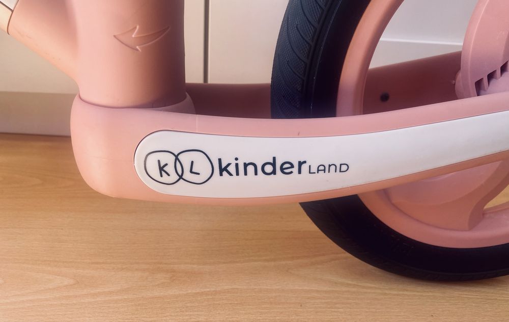 Bicicleta de equilíbrio Kinderland dobrável – rosa