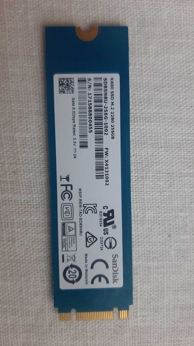 Продам накопичувач SSD SanDisk M.2 2280 X400 256GB