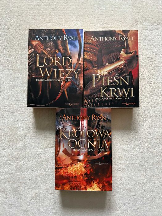 Anthony Ryan Kruczy Cień  Pieśń krwi, Lord wieży, Królowa Ognia