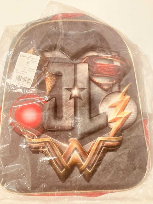 Justice League Liga da Justica Mochila 3D Pre escolar 31cm