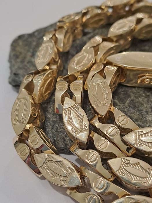 Złoty Łańcuch Splot Cartier Pr.585 Nowy 67 cm Pełny