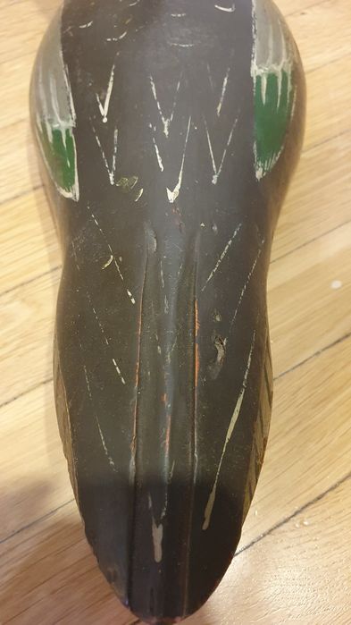 Stara drewniana kaczka wabiąca – Bałwanek myśliwski, Vintage, Antyk