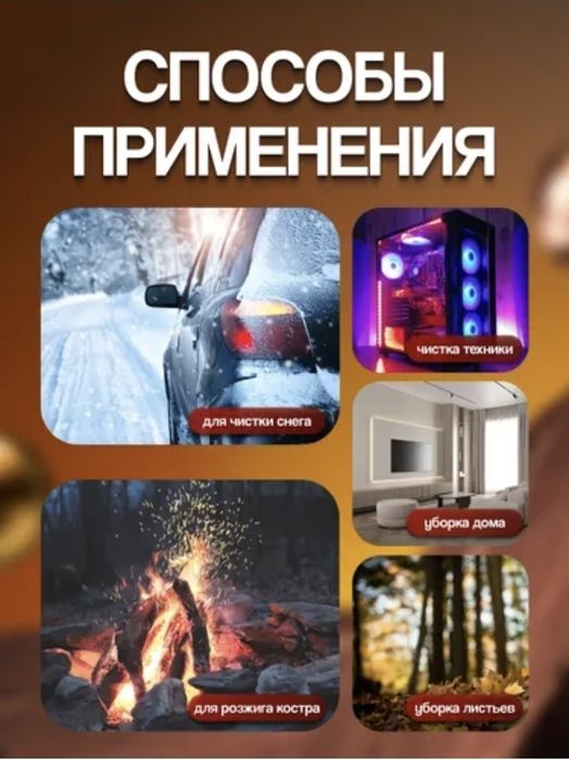 Мини воздуходув 130 000 об/мин  Сушка авто, очистка клавиатуры