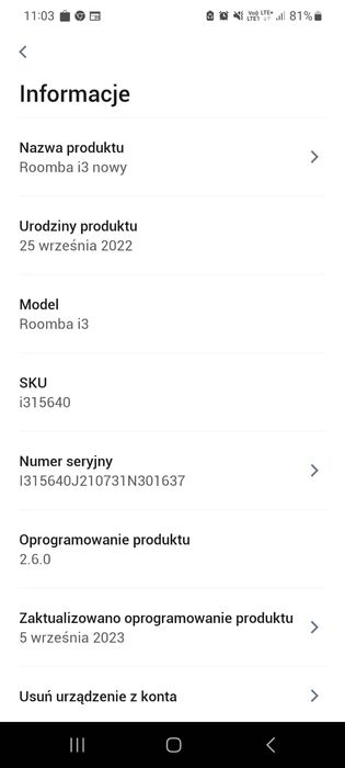 Odkurzacz iRobot roomba i3 w super stanie