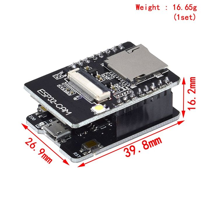 ESP32-Cam MB с WiFi антенной и камерой 2 Мп.