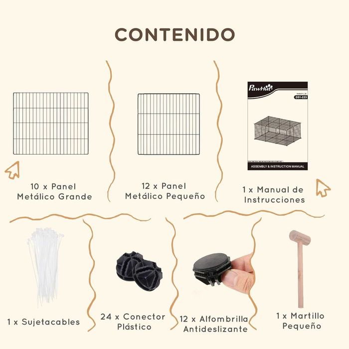 ENVIO GRÁTIS - Parque para animais de estimação, coelhos 105x70x45cm