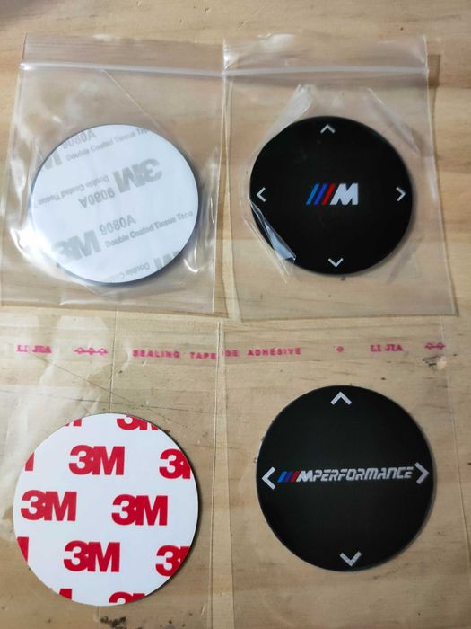 Capa autocolante ///M botão IDrive ou para manete cx. automática BMW