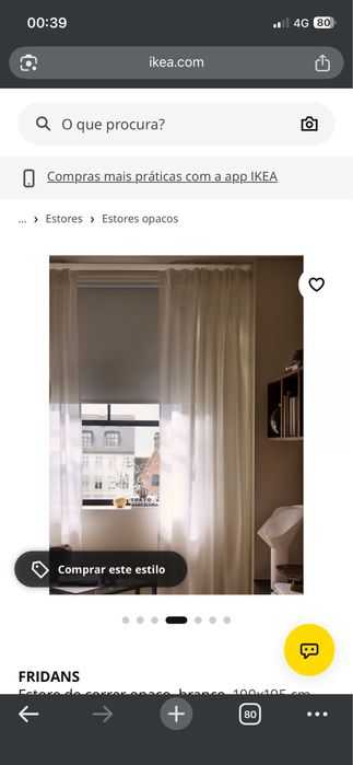 Estore opaco fridan IKEA