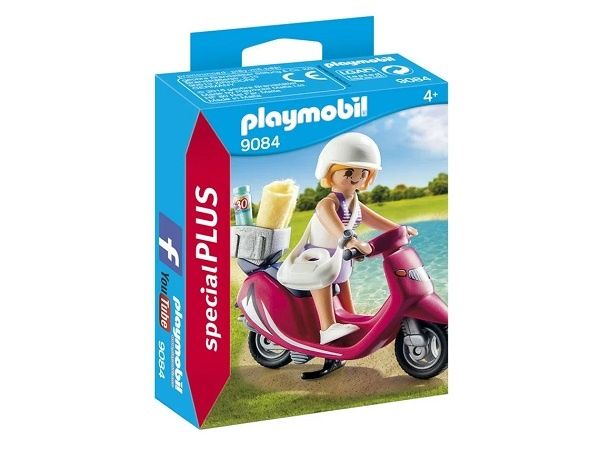 Playmobil senhora em scooter NOVO