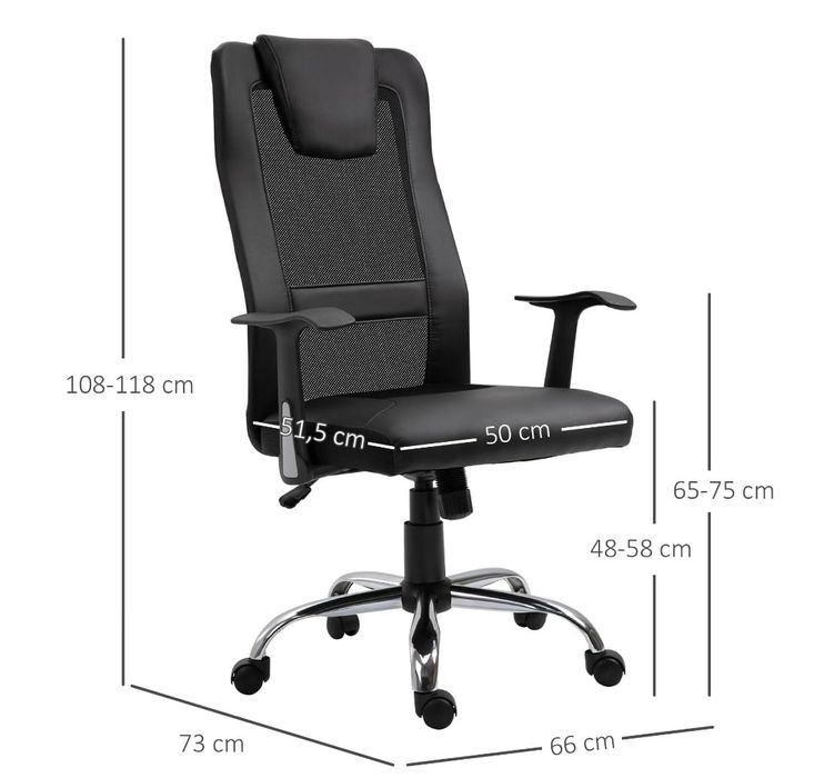 Krzesło biurowy obrotowe z regulacją wysokości ergonomiczne