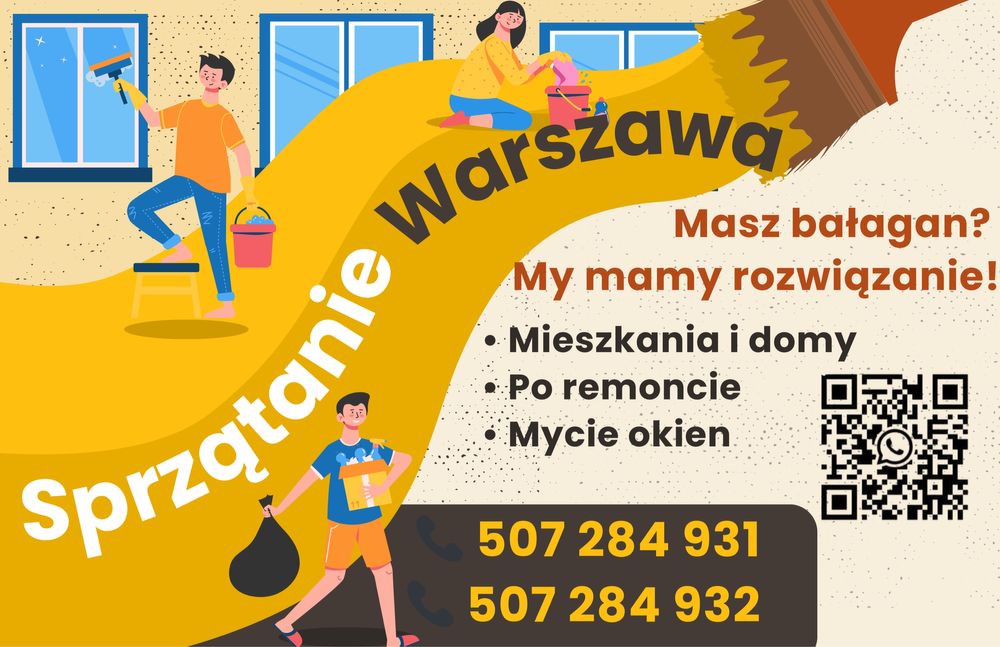 Sprzątanie mieszkań Warszawa – nawet dziś!