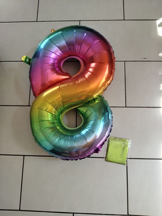 Balon urodzinowy foliowy zielony 8