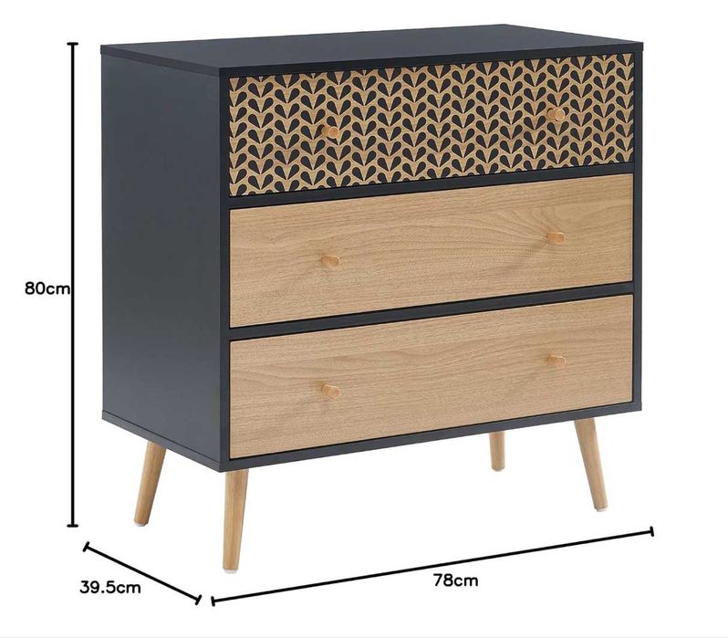 Cômoda 3 gavetas Baita (Sueca)