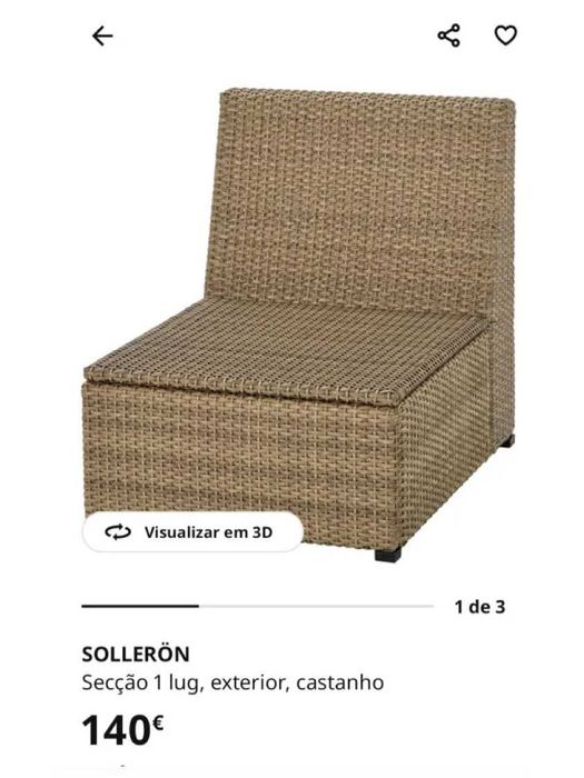 4 Sofas Exterior Solleron Ikea Novos | Ainda na Caixa