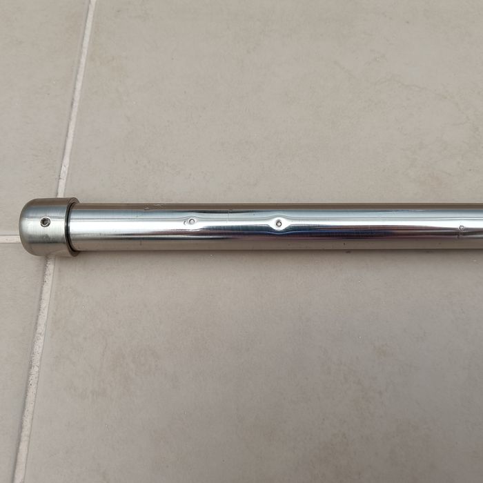 2 varões 150 cm (1 cromado 1 bronze), aço escovado, 20mm