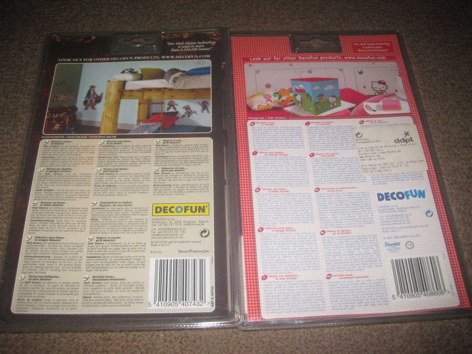 2 Packs de Wall Stickers para Decoração/Novos!