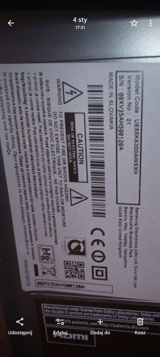 Telewizor zakrzywiony ekran Samsung