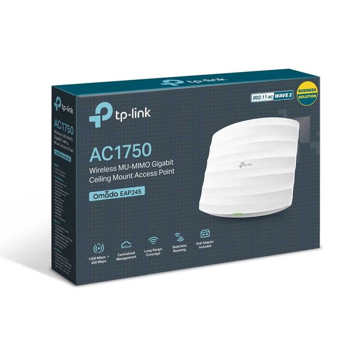 Новая точка доступа Tp Link EAP245 Wi‑Fi AC1750 (Бесшовный роуминг)