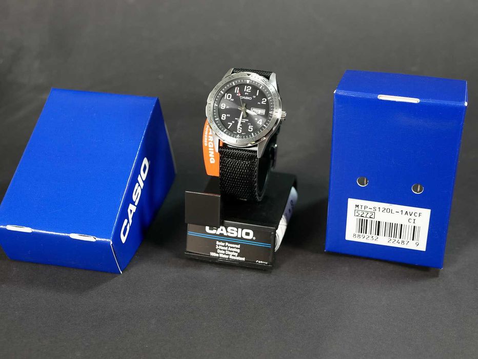 Casio MTP-S120L-1AV Solar Black