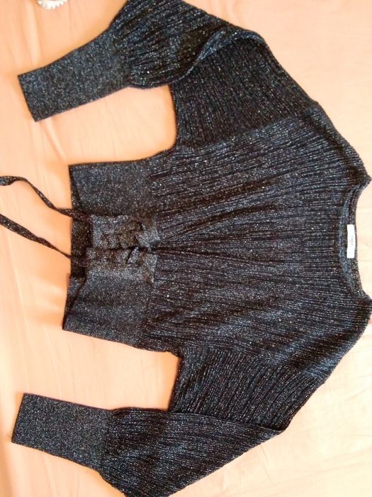 Camisola curta brilho MANGO tamanho S