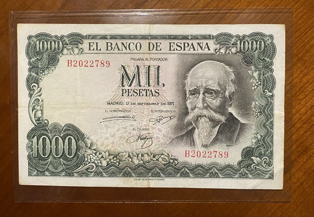 Nota 1569 - ESPANHA Mil Pesetas 1971