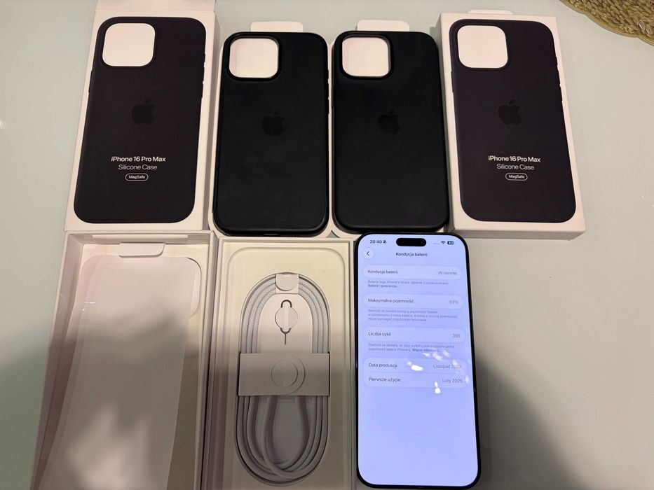 Iphone 16 Pro Max 256 GB Idealny stan Oryginalny futerał Apple