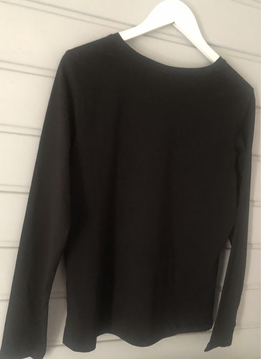 T-shirt długi rękaw czarny rozm. 40/42