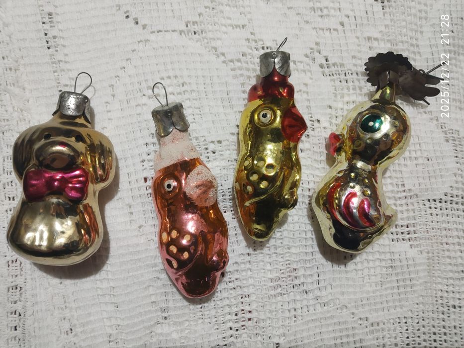 новогодние игрушки СССР на ёлочку