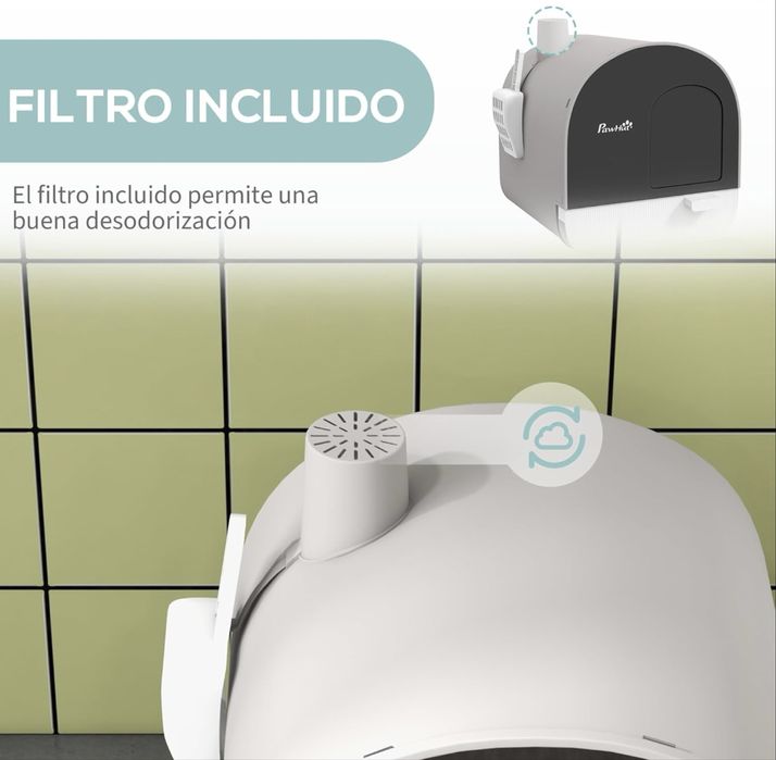 Caixa de areia para gatos Pawhut como nova