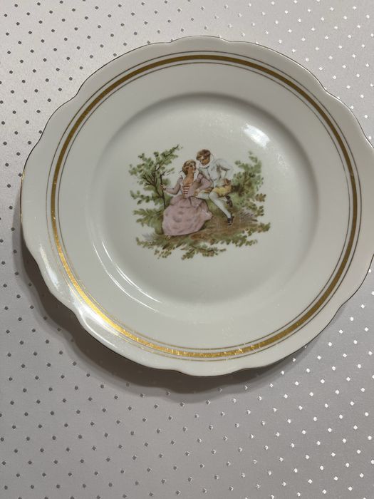 Talerz Ćmielów porcelana PRL wiedeńska miłość