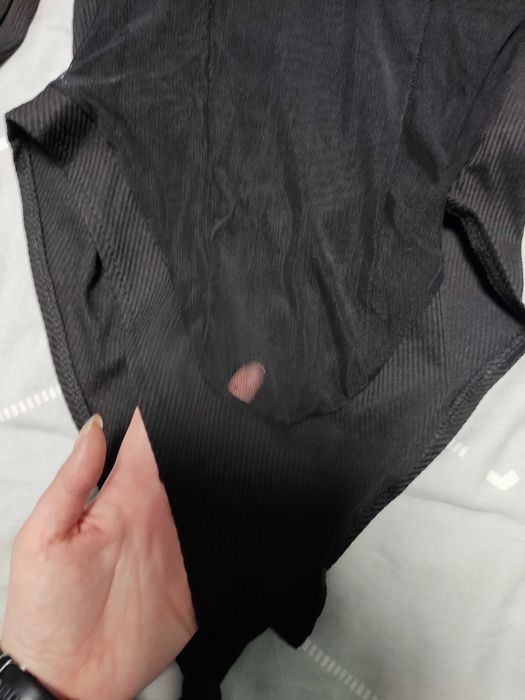 Czarne nowe body z siateczką 36/S