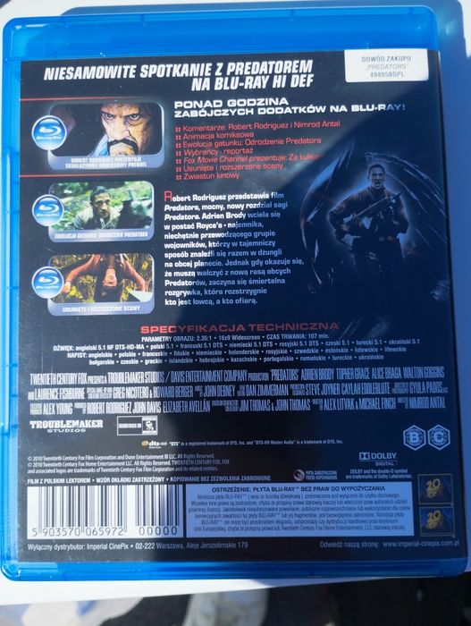 Blu Ray Predators stan idealny