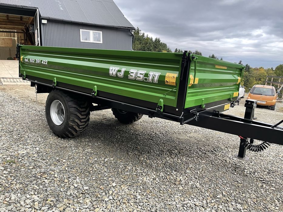 Przyczepa jednoosiowa wywrotka kiper 3 strony transport gratis