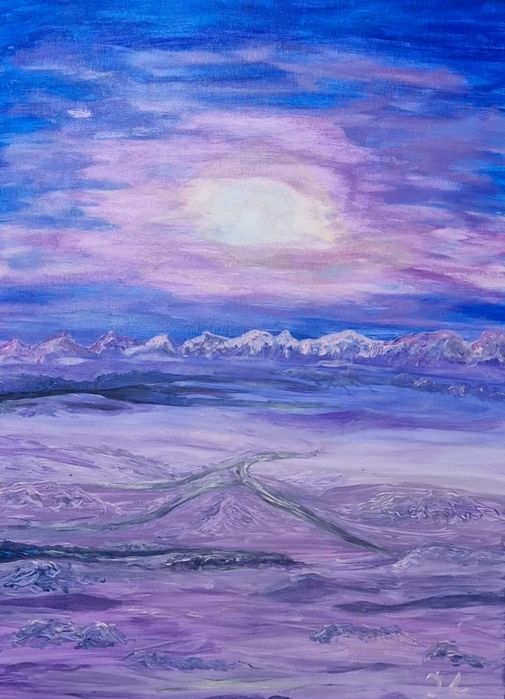 Pintura "Antártica" Iryna Lyashenko  Tela 50 x 70, Acrílico