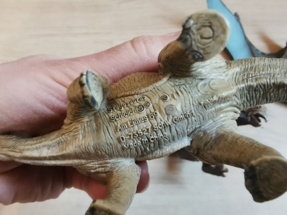 Dinozaur Stegozaur schleich ręcznie malowany figurka