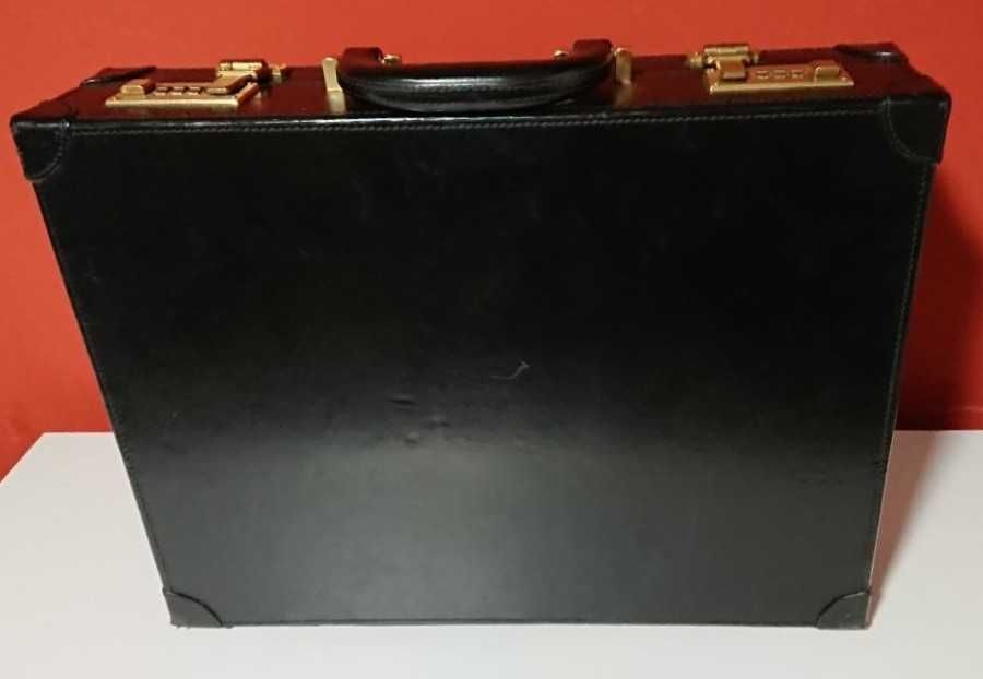 Mala Executiva, clássica, vintage, em couro duro