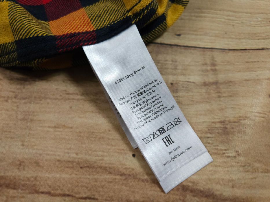 FJALLRAVEN Skog Shirt Koszula w Kratkę Męska Logo r. S