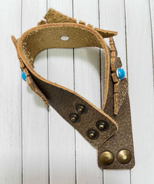 Bransoletka Skórzana unisex w stylu boho HANDMADE